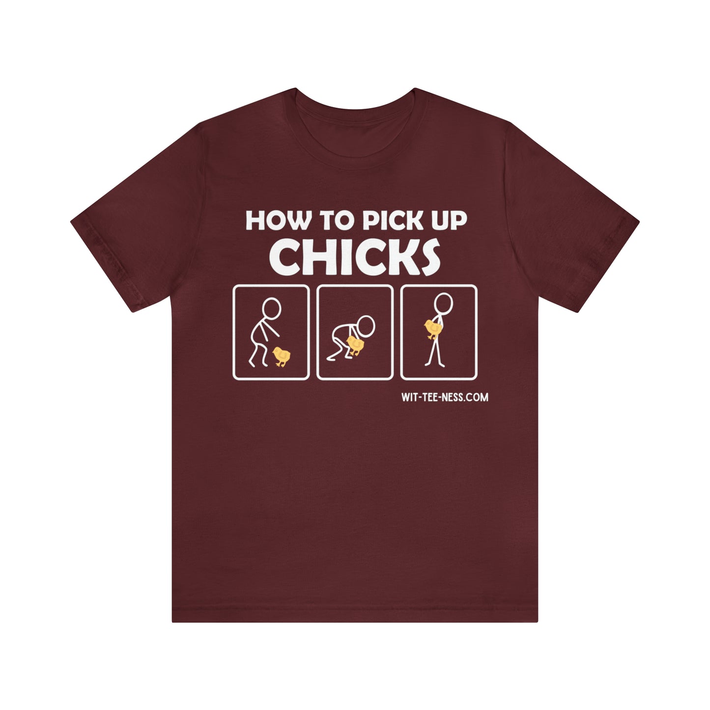 Unisex Jersey Short Sleeve Tee 'Pick Up Chicks'