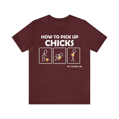 Unisex Jersey Short Sleeve Tee 'Pick Up Chicks'