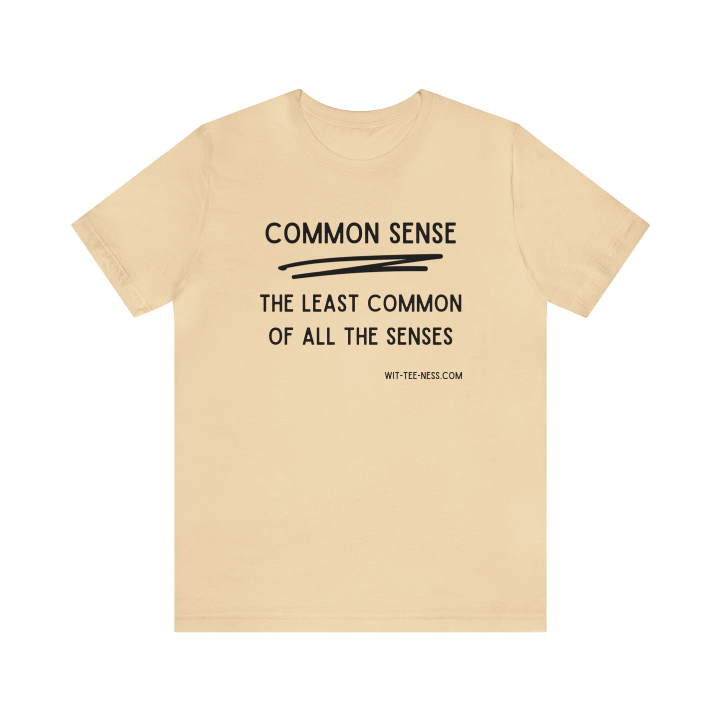 Unisex Jersey Short Sleeve Tee 'Common Sense'