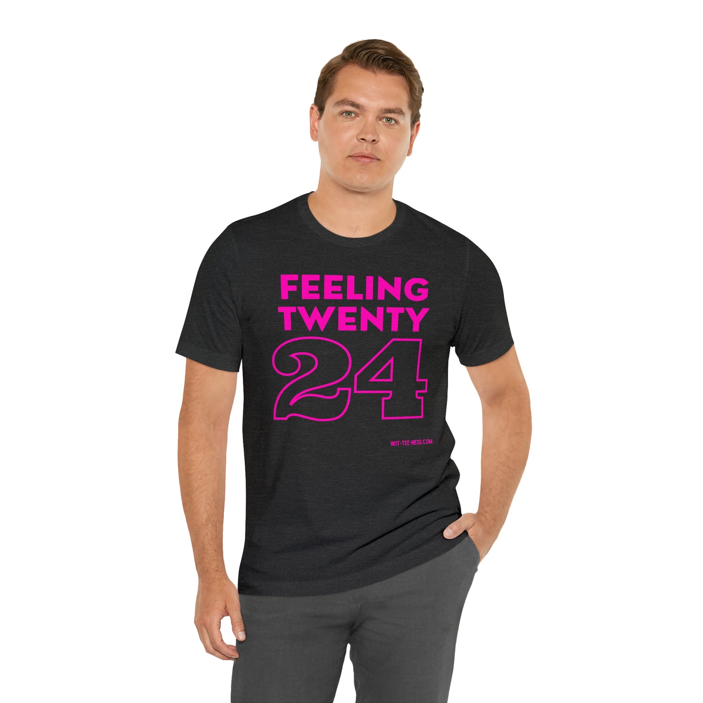 Unisex Jersey Short Sleeve Tee 'Feeling Twenty24 - Pink'