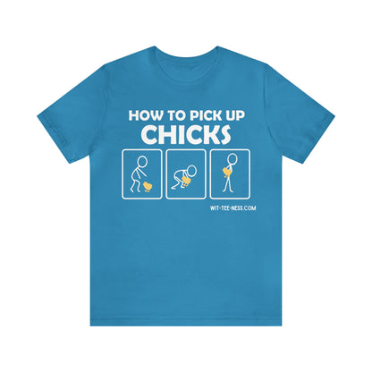 Unisex Jersey Short Sleeve Tee 'Pick Up Chicks'