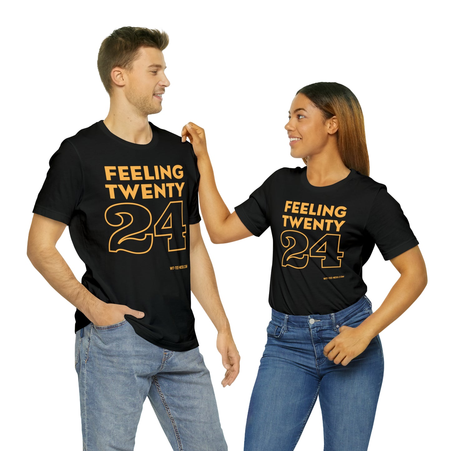 Unisex Jersey Short Sleeve Tee 'Feeling Twenty24 - Gold'