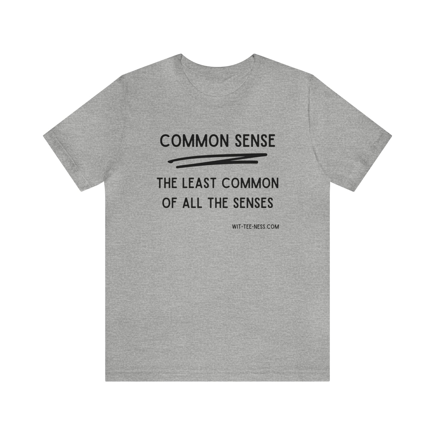 Unisex Jersey Short Sleeve Tee 'Common Sense'