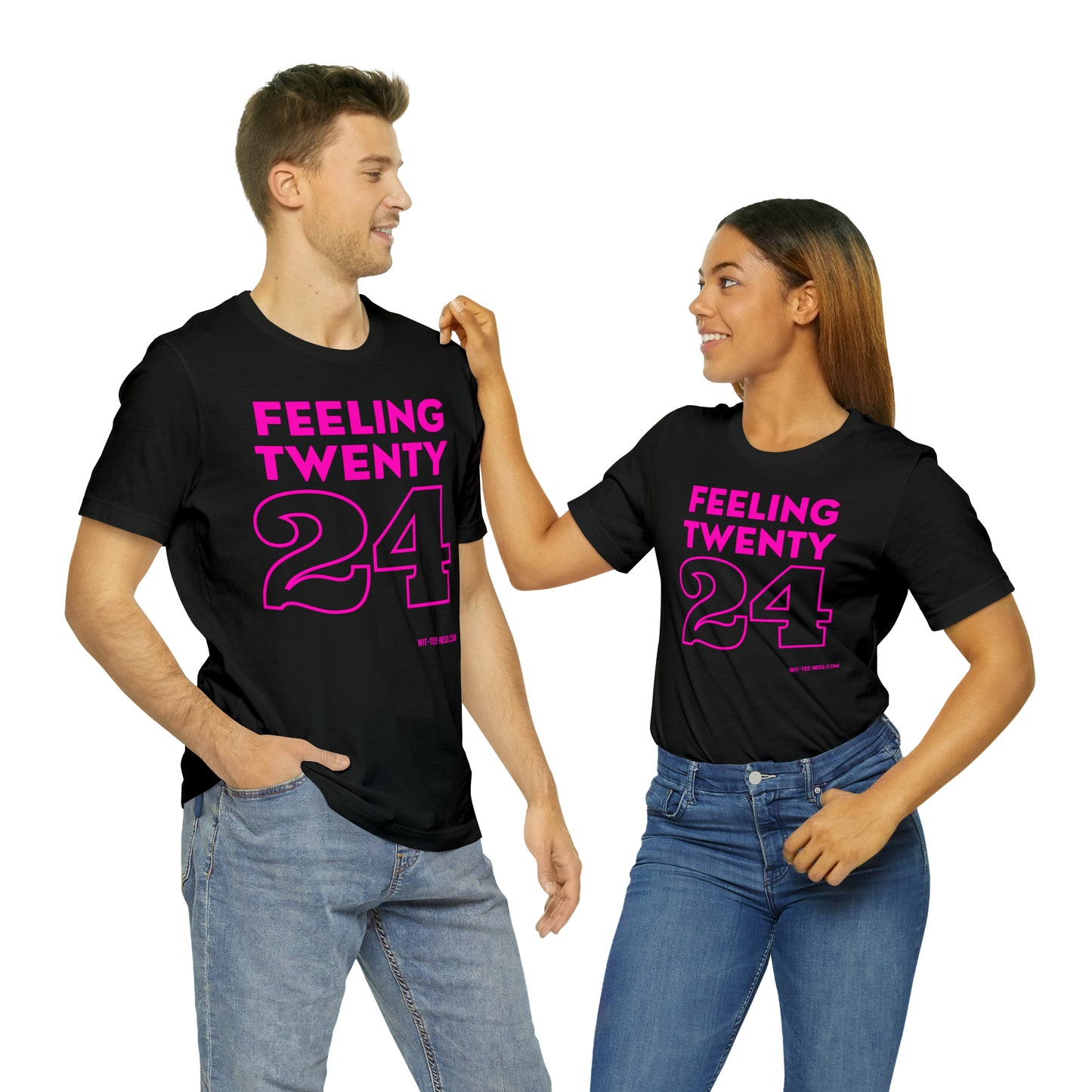 Unisex Jersey Short Sleeve Tee 'Feeling Twenty24 - Pink'