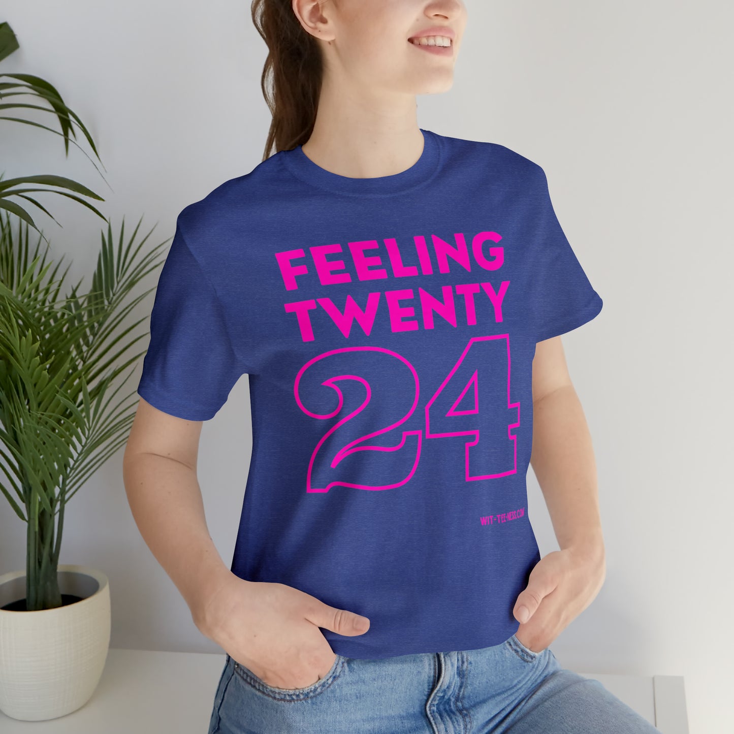 Unisex Jersey Short Sleeve Tee 'Feeling Twenty24 - Pink'