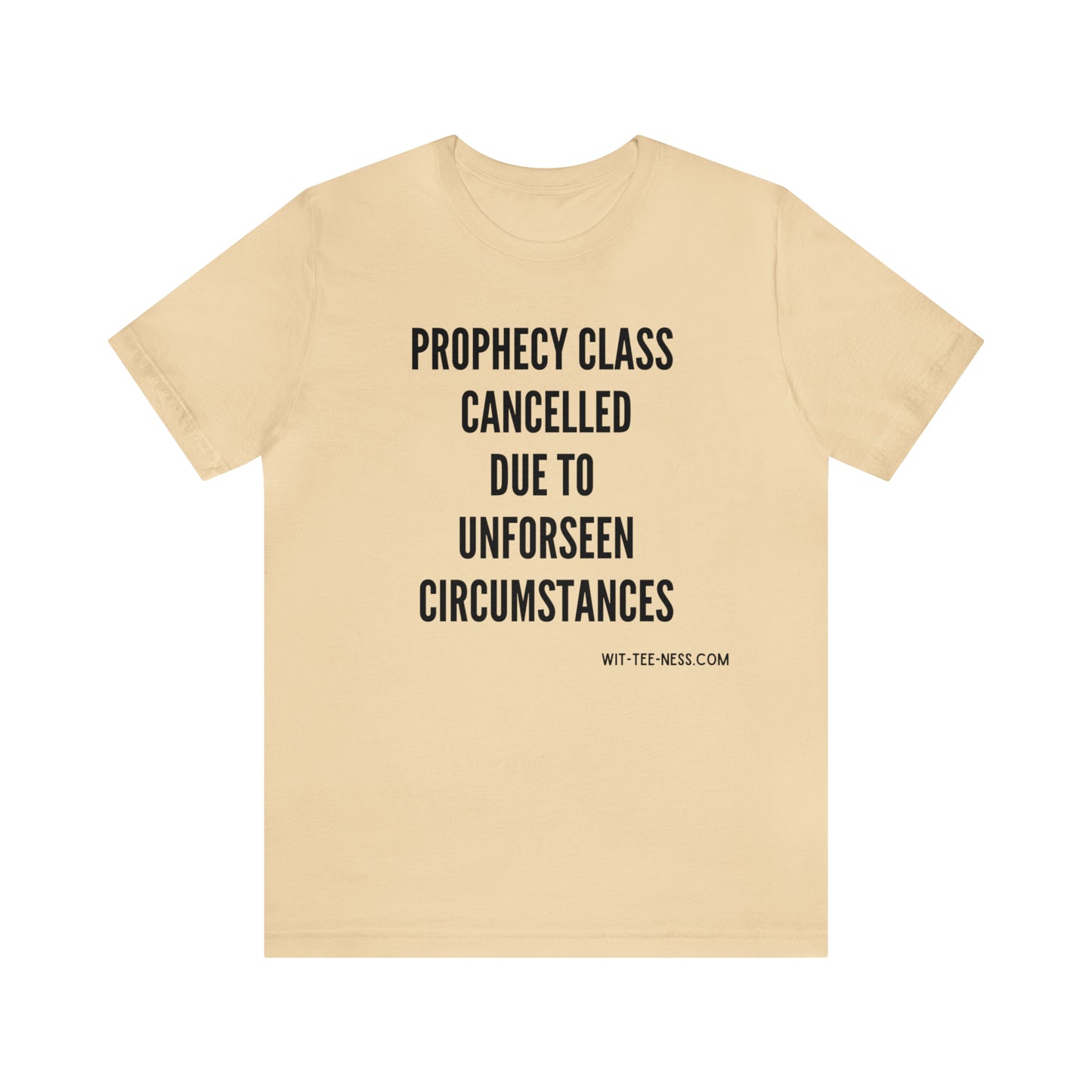 Unisex Jersey Short Sleeve Tee 'Prophecy Class Cancelled'