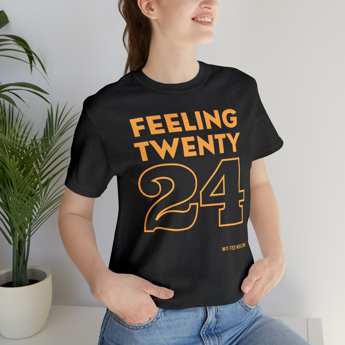 Unisex Jersey Short Sleeve Tee 'Feeling Twenty24 - Gold'