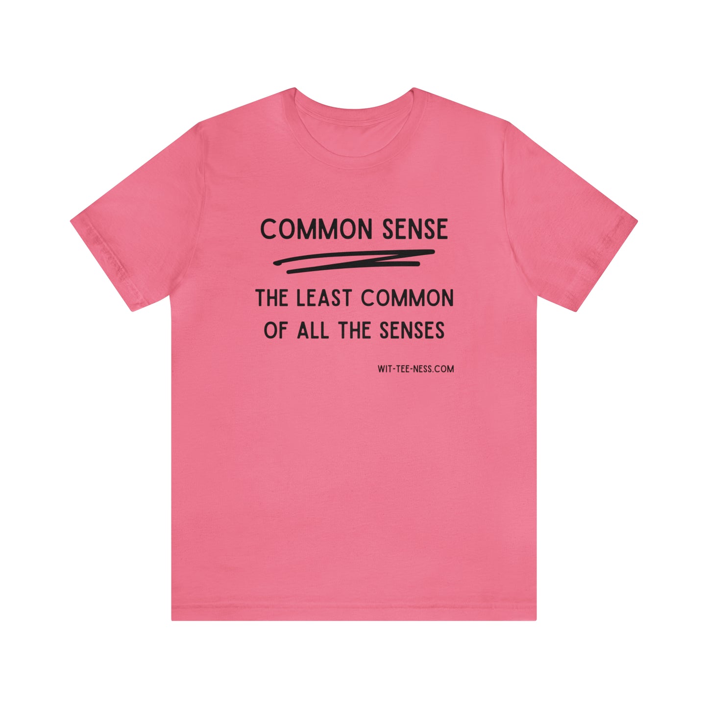 Unisex Jersey Short Sleeve Tee 'Common Sense'