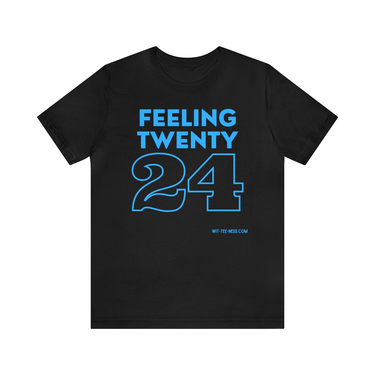 Unisex Jersey Short Sleeve Tee 'Feeling Twenty24 - Turquoise'