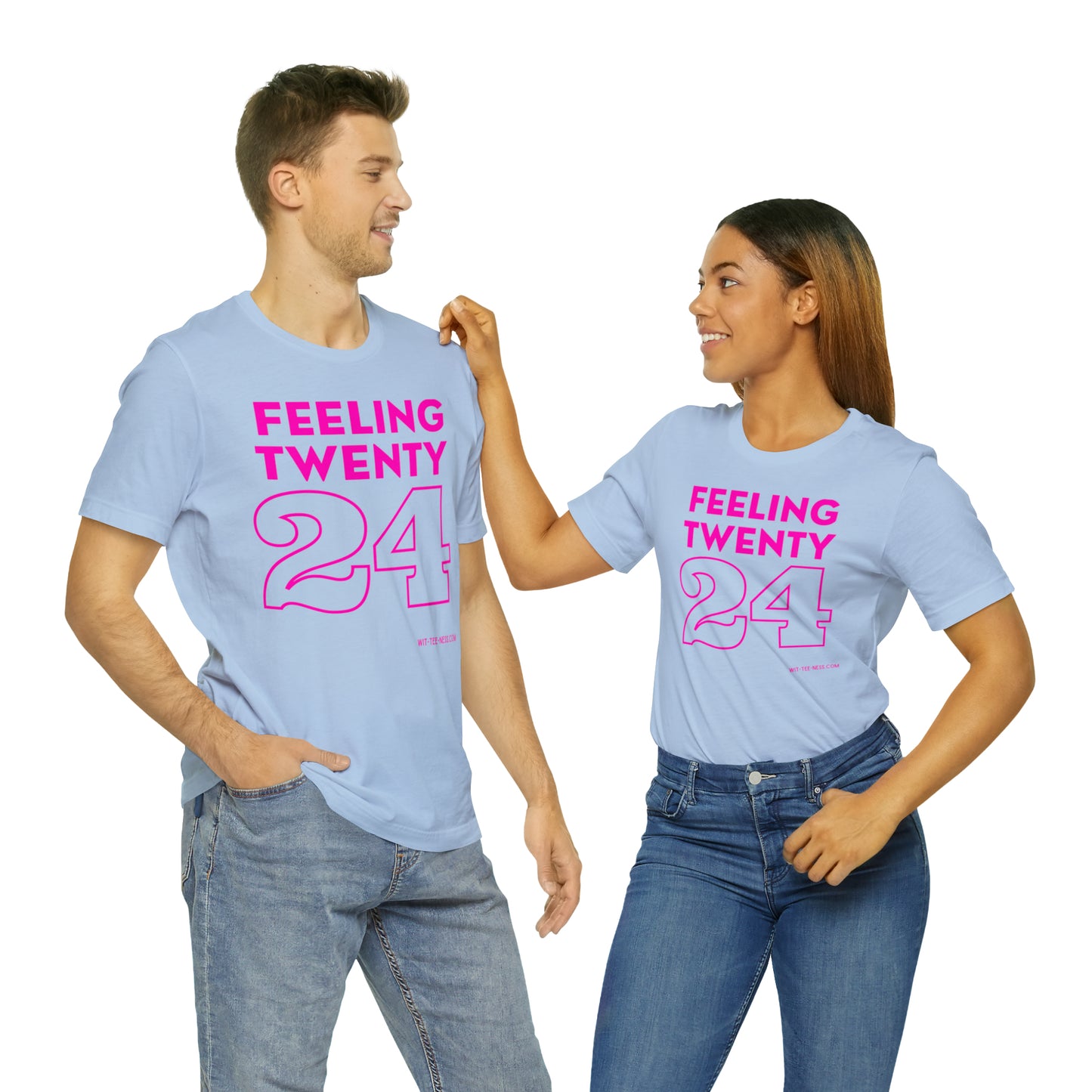 Unisex Jersey Short Sleeve Tee 'Feeling Twenty24 - Pink'