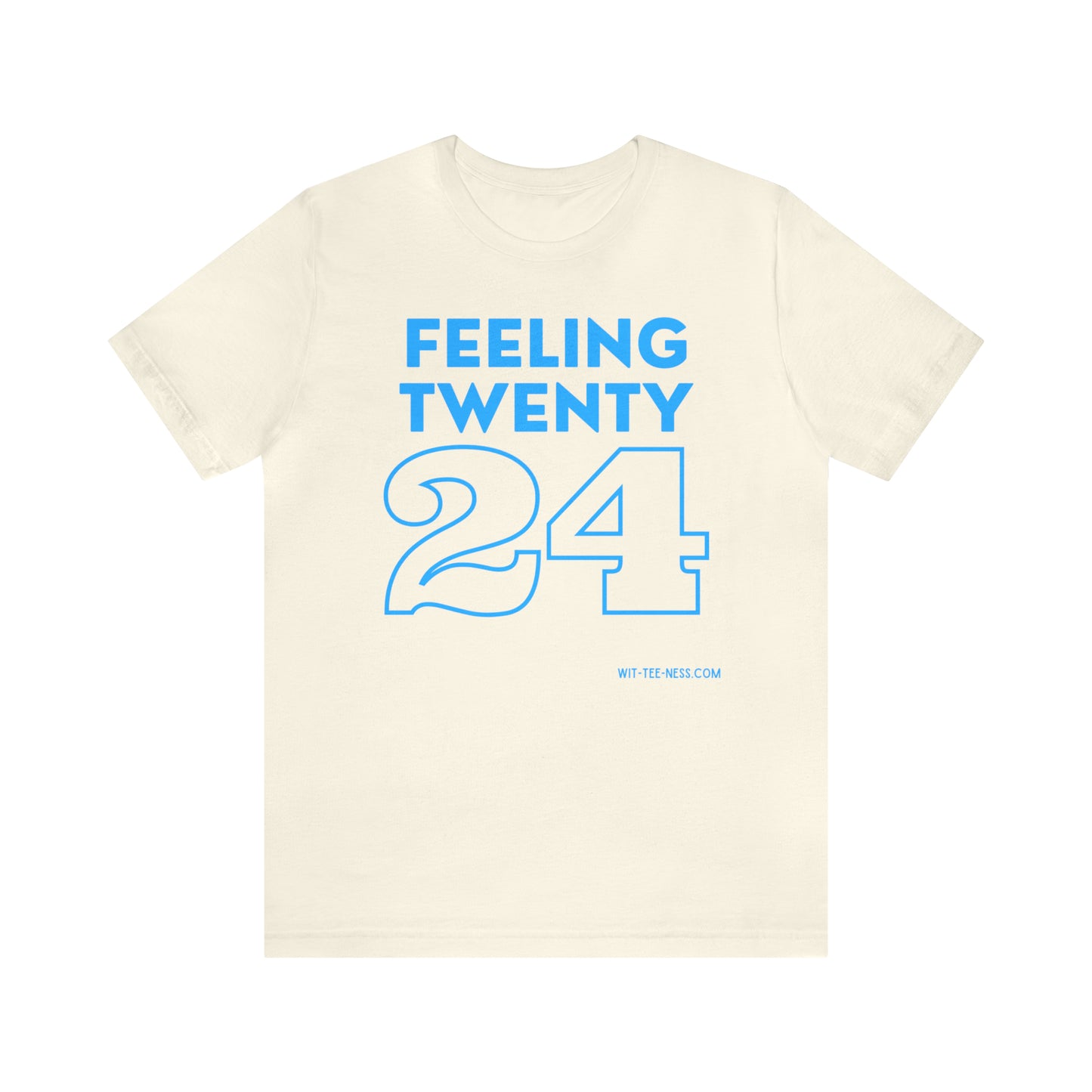 Unisex Jersey Short Sleeve Tee 'Feeling Twenty24 - Turquoise'