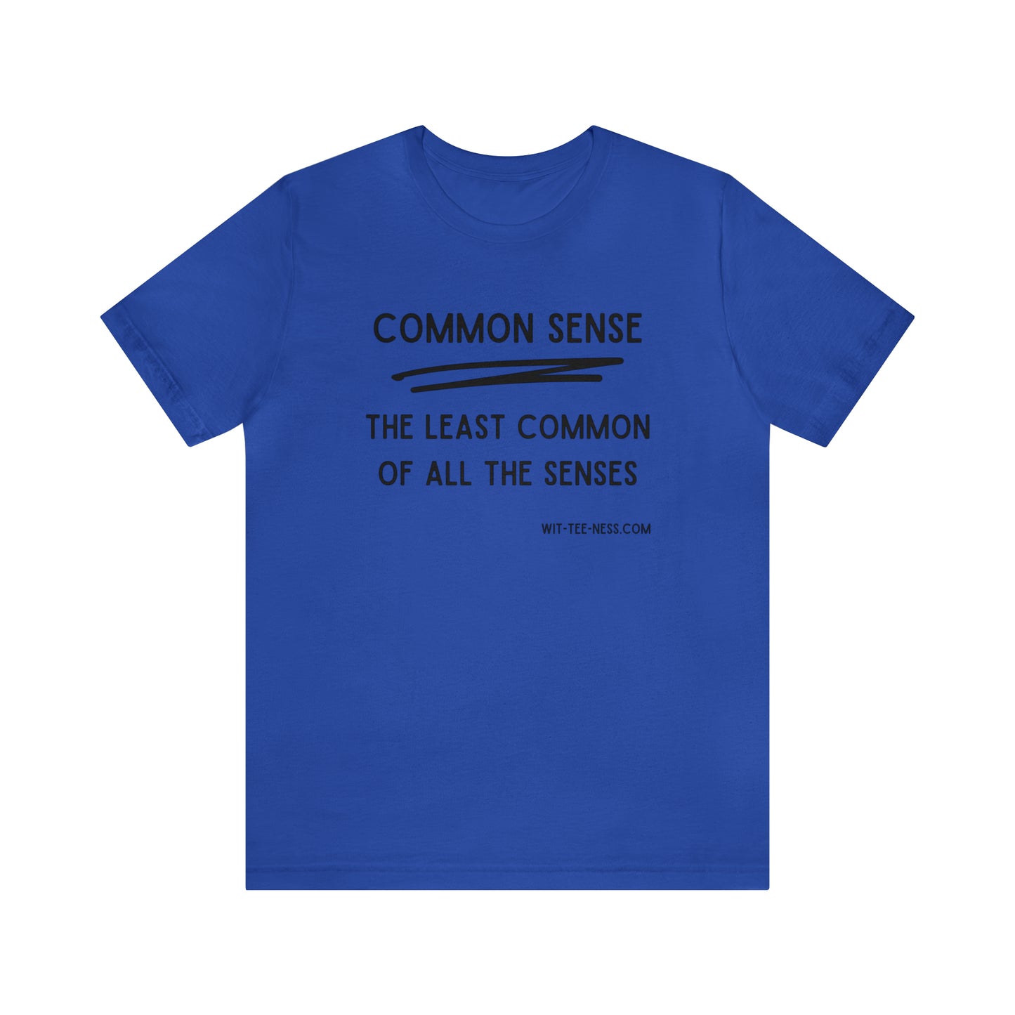 Unisex Jersey Short Sleeve Tee 'Common Sense'