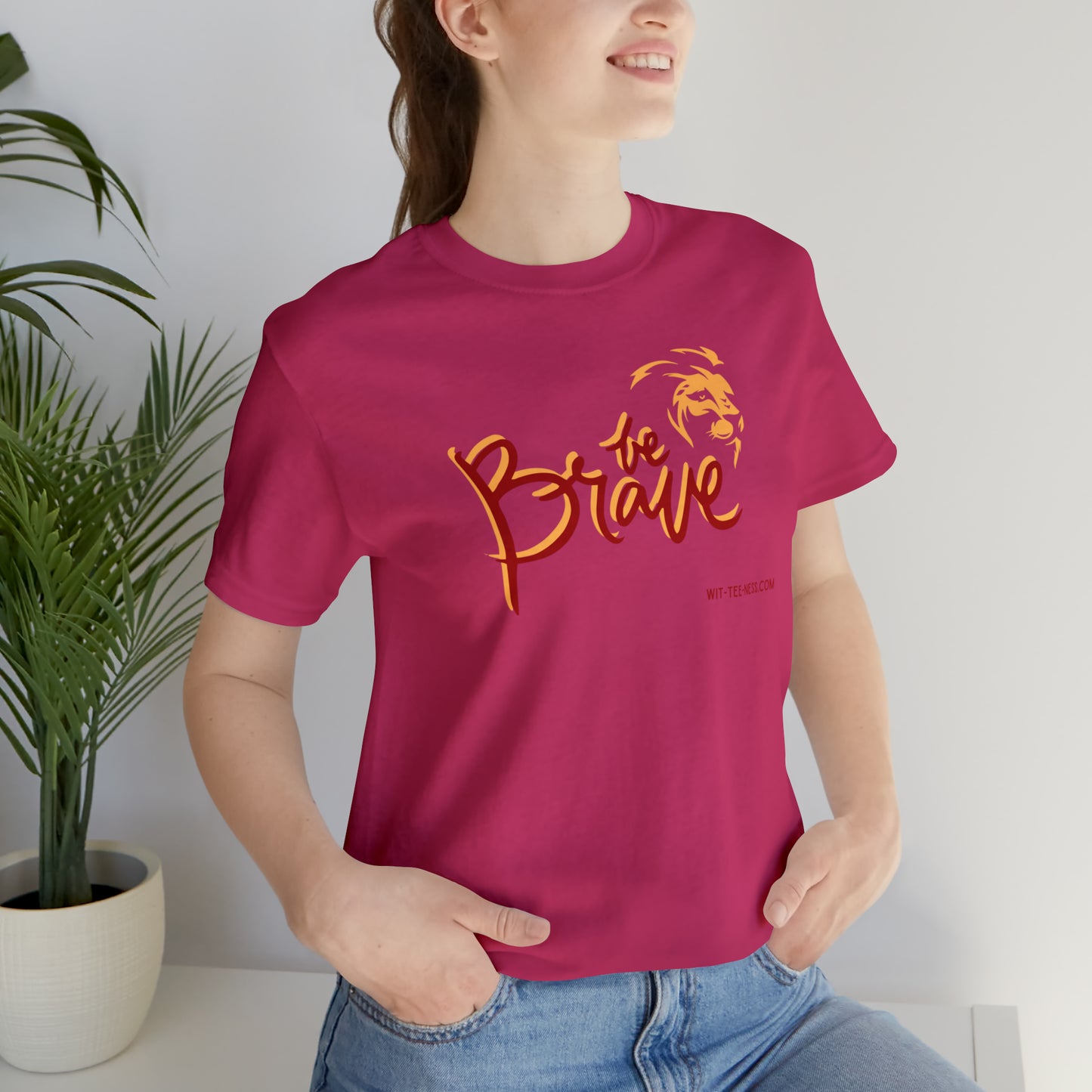 Unisex Jersey Short Sleeve Tee 'Lion Be Brave'